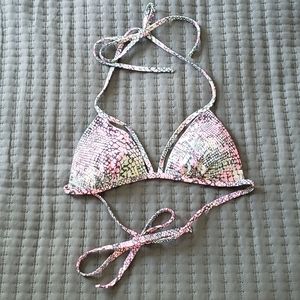 Victoria Secret Multi-Color Snakeskin Swim Top